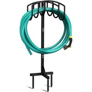 Garden Hose Holder, Detachable Metal Water Hose Holder Stand, Freestanding